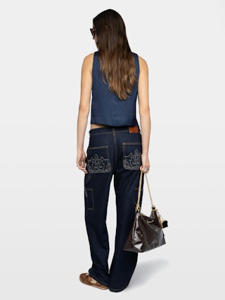 Chaleco Emaux Satén - Chaleco en satén japonés, cierre abotonado.