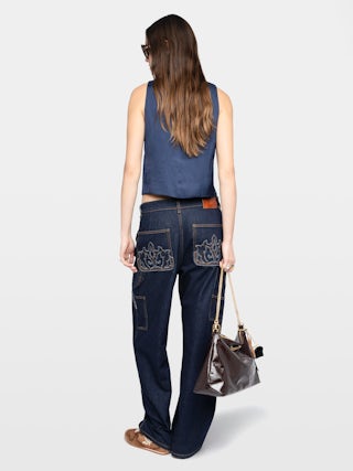 Chaleco Emaux Satén - Chaleco en satén japonés, cierre abotonado.