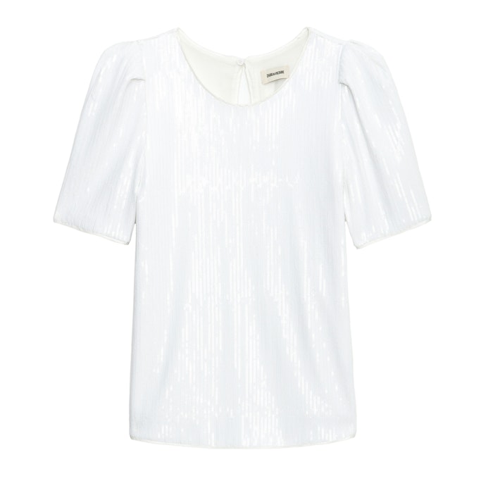 Zadig & Voltaire Tchao Sequinned T-shirt In Judo