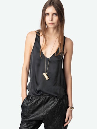 Tarys Satin Top - Satin tank top.