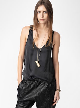 Tarys Satin Top - Satin tank top.