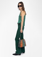 Top Tarys Satin - Top a canotta in raso con ali di strass sulla schiena.