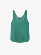 Top Tarys Satin - Top a canotta in raso con ali di strass sulla schiena.