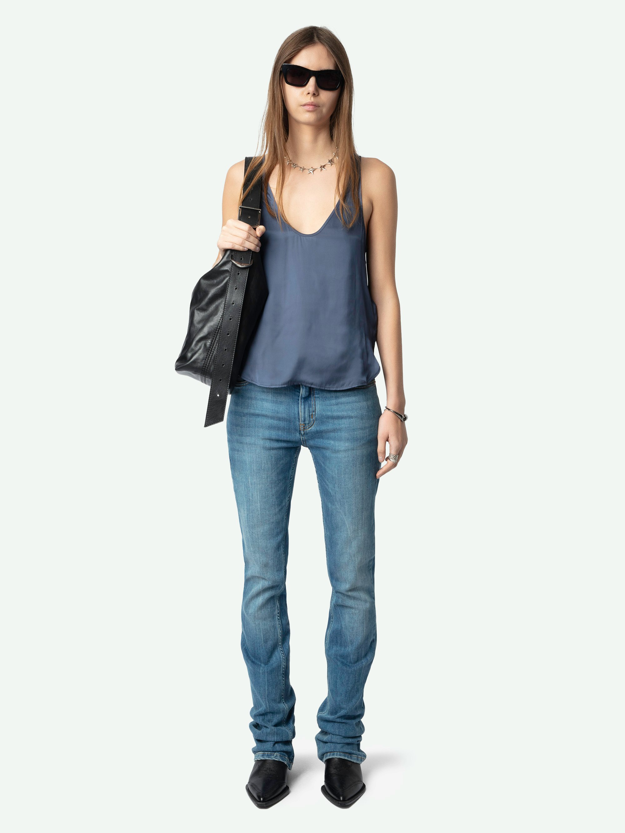 Tarys Satin Top - Satin tank top.