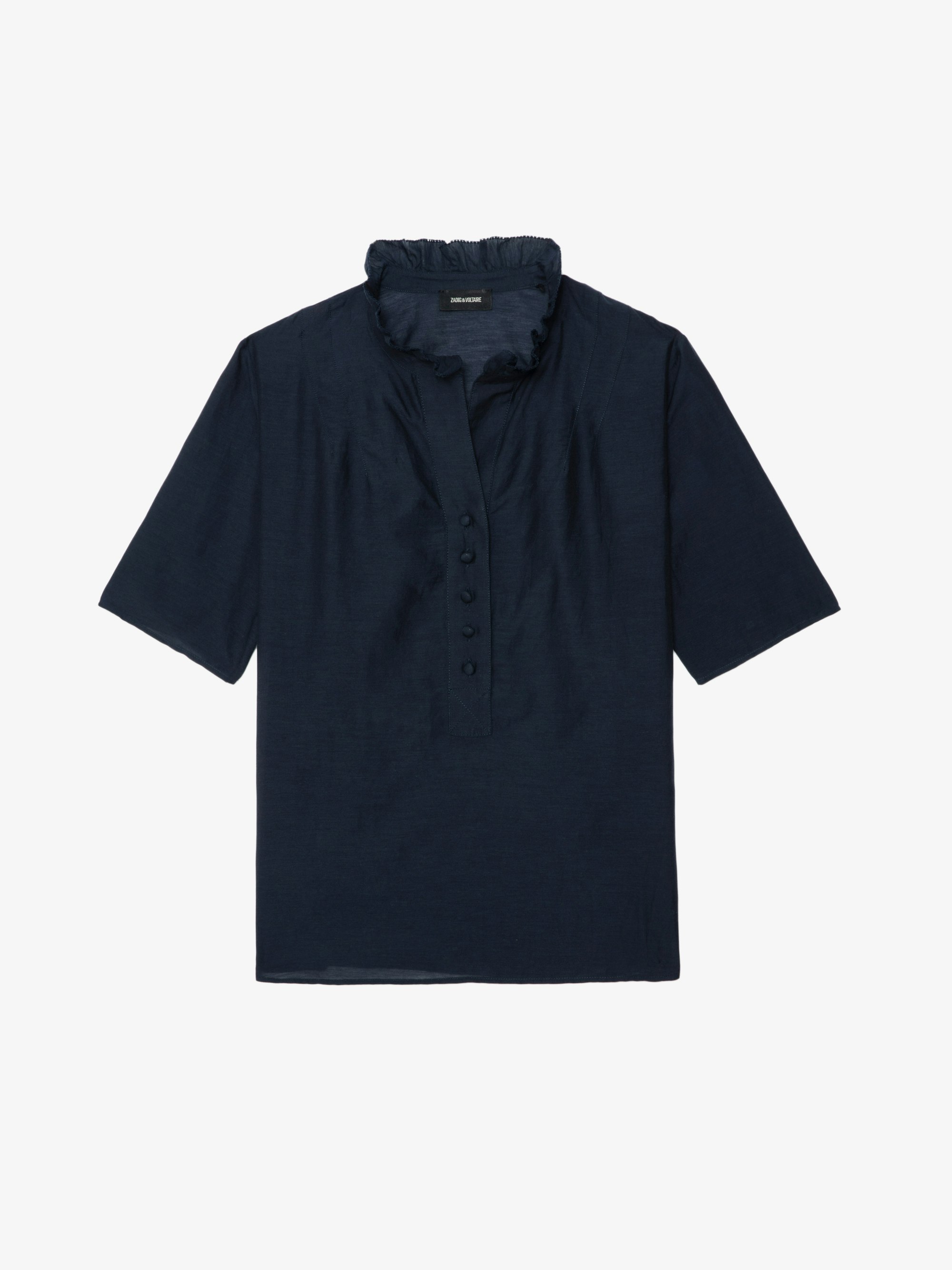 Topher Tomboy Top - Cotton top with short sleeves and button fastening.