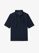 Topher Tomboy Women's Ruched Top - Cotton top with short sleeves and button fastening.