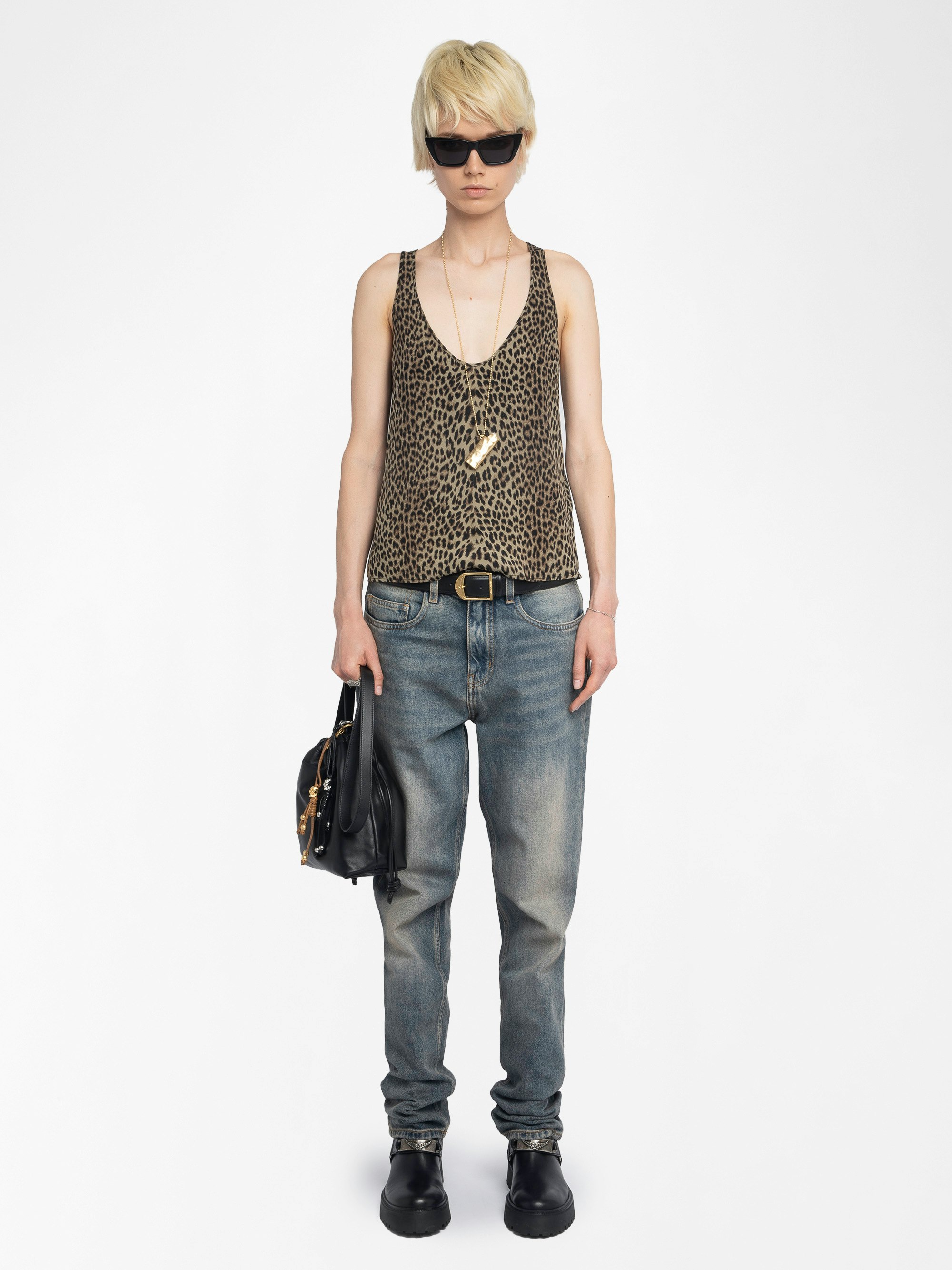 Tarysa Tank Top - Tank top in printed viscose.