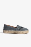 Espadrillas Zadig - Espadrillas in tela di cotone nera impreziosite da ali - Donna