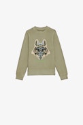 Simba Children’s Sweatshirt - Children’s khaki cotton sweatshirt