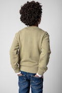 Simba Children’s Sweatshirt - Children’s khaki cotton sweatshirt