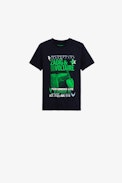 Camiseta Kita Infantil  - Camiseta azul marino de algodón de manga corta infantil con estampado característico