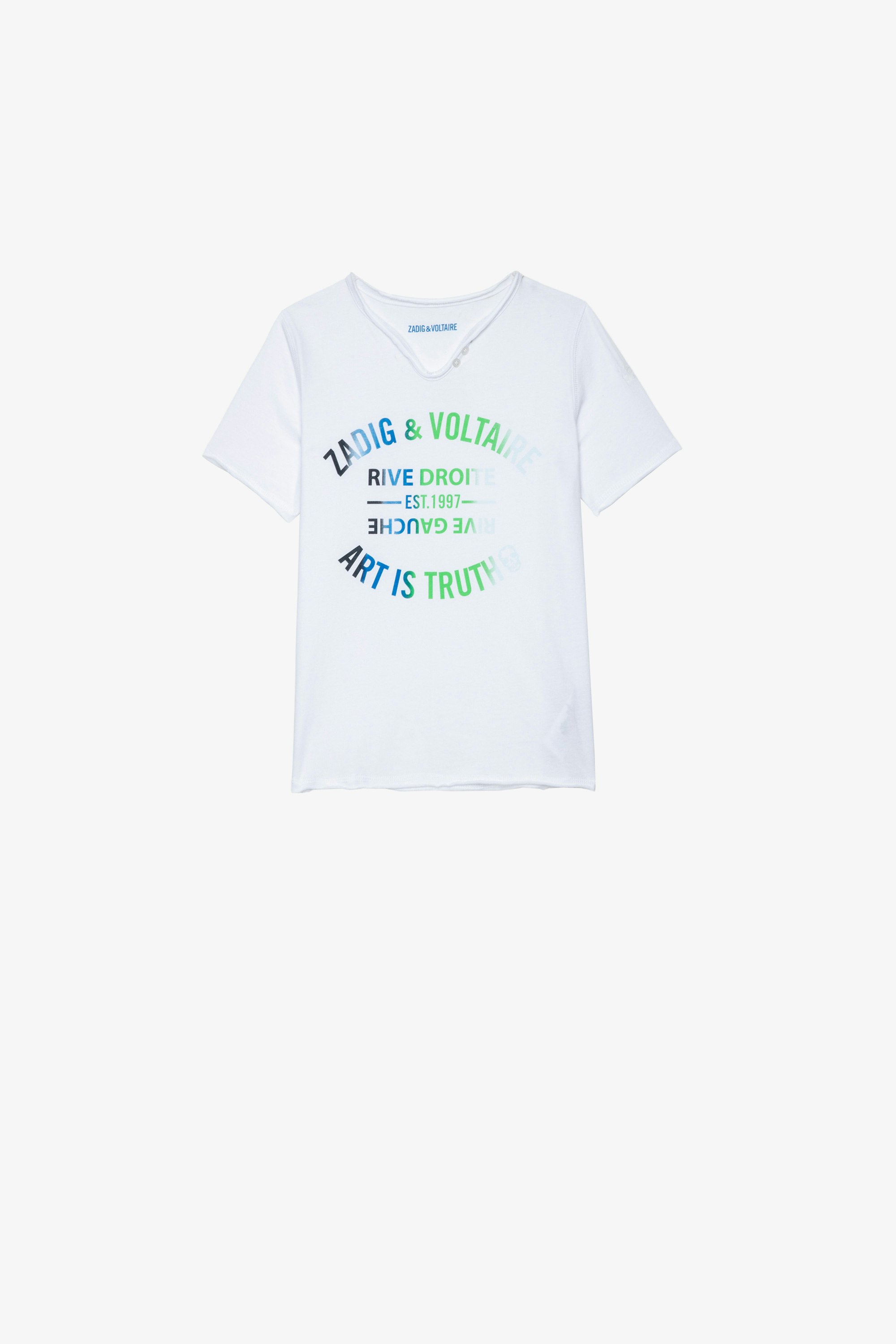 Boxer Kids' T-Shirt - Kids’ short-sleeve T-shirt in cotton jersey with “Art is Truth” design.