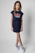 Hildana Children's Dress - Children's cotton dress in navy blue