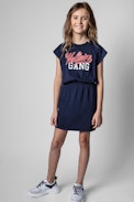 Hildana Children's Dress - Children's cotton dress in navy blue