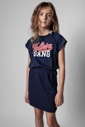 Hildana Children's Dress - Children's cotton dress in navy blue