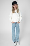 Justin Children's Sweatshirt - Children's cotton sweatshirt in cream