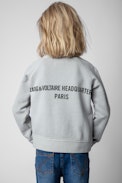Felpa Upper Junior  - Felpa multicolore in cotone grigio decorata con motivo giaguaro - Junior