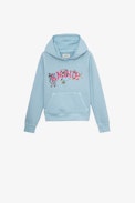 Felpa Spencer Junior  - Felpa con cappuccio in cotone azzurro - Junior