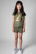 Anie Children's T-Shirt - Children's cotton t-shirt in green