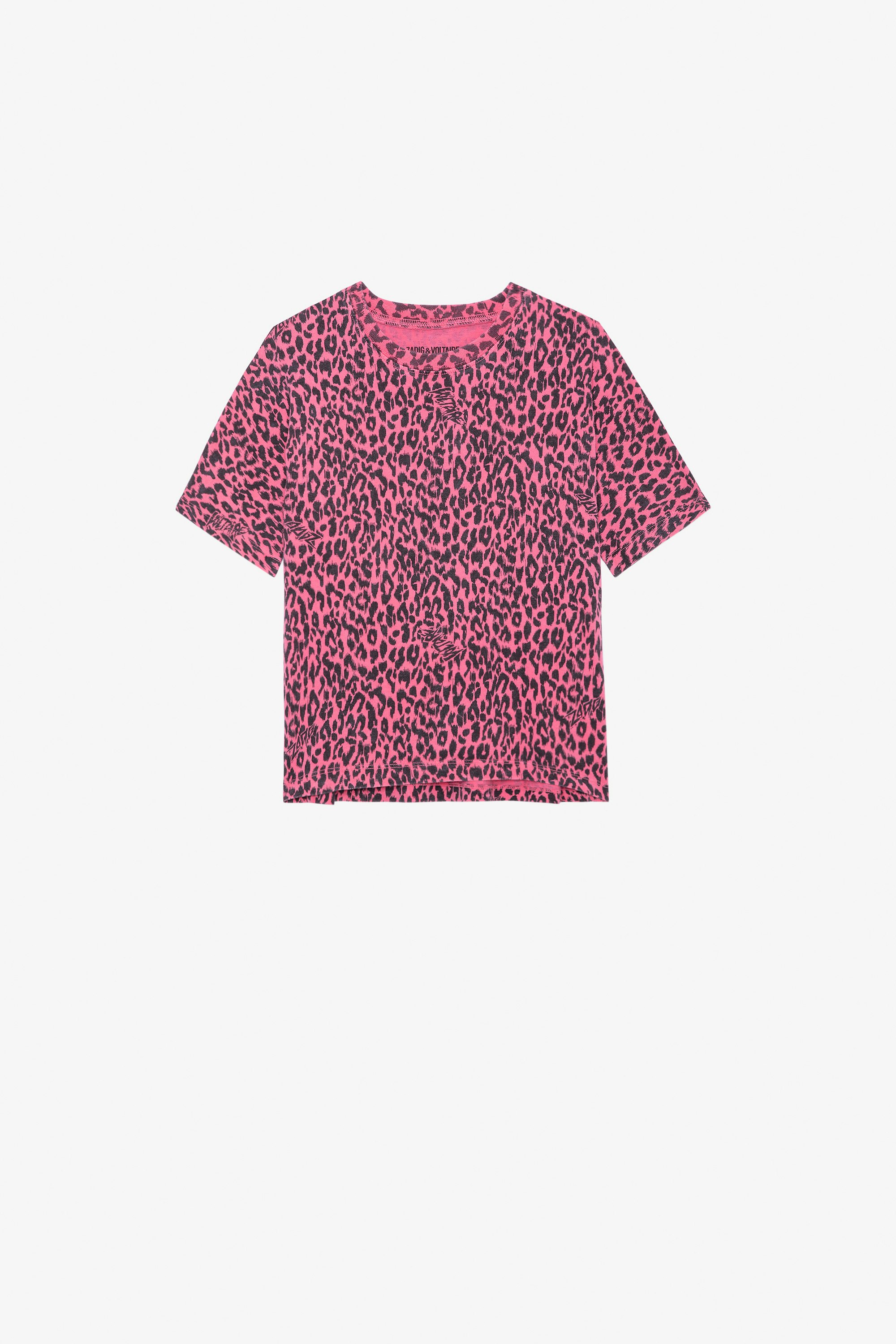 Porter Leopard Girls' T-Shirt - Girls' cotton t-shirt with all over leopard print.