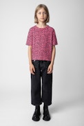 Porter Leopard Girls' T-Shirt - Girls' cotton t-shirt with all over leopard print.