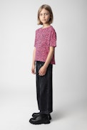 Porter Leopard Girls' T-Shirt - Girls' cotton t-shirt with all over leopard print.
