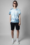 Party Shorts - Men's navy blue cotton shorts