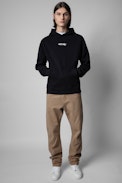 Sanchi Sweatshirt - Men's 'Art is Truth' black cotton hoodie