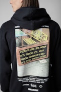 Sanchi Sweatshirt - Men's 'Art is Truth' black cotton hoodie