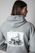 Sanchi Sweatshirt - Men's 'Art is Truth' grey cotton hoodie