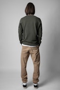 Felpa Soft Arrow - Felpa in cotone kaki uomo