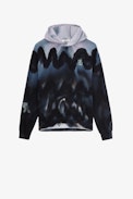 Felpa Nils - Felpa con cappuccio in cotone tie&dye con firma ZV e stampa teschio - Uomo