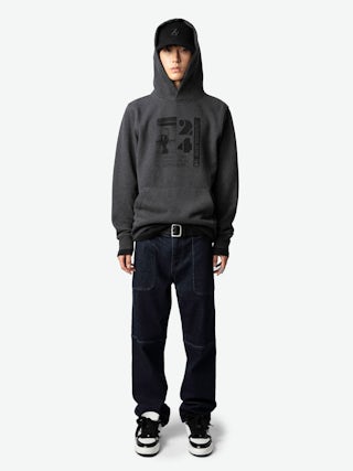 Wings Low-Top Sneakers - Low-top sneakers in smooth black and white leather with suede panels and signature wings.