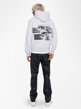 Sweatshirt Sanchi - Hooded long-sleeved sweatshirt with photoprint on the back.