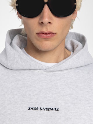 Sweatshirt Sanchi - Hooded long-sleeved sweatshirt with photoprint on the back.