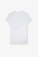 Monastir T-Shirt - Men’s white cotton short-sleeved Henley T-shirt with Car photo print on the back.