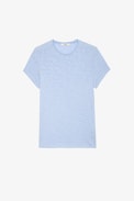 Toby Slub T-shirt - Men's sky-blue cotton slub T-shirt