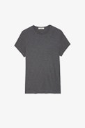 T-Shirt Toby Geflammt - Graues Herren-T-Shirt aus geflammter Baumwolle