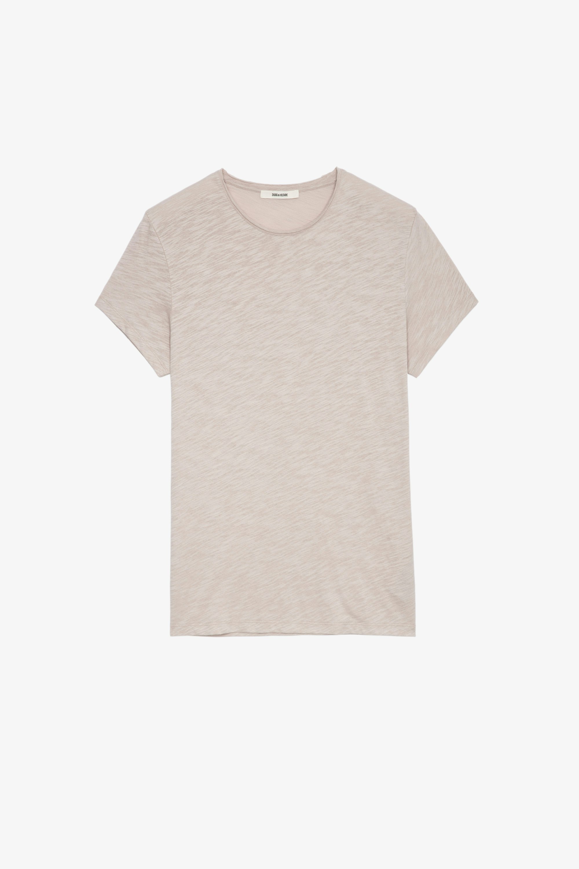 Toby Slub T-Shirt Men's beige slubbed cotton T-shirt