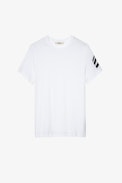 T-Shirt Tommy HC Arrow - Maglietta di cotone bianco con freccia sulla manica sinistra Uomo