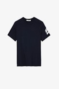 Tommy HC Arrow T-shirt  - Ink coloured cotton t-shirt with an arrow written on the left sleeve Men