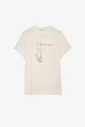 Marmot T-shirt - Men’s ecru cotton marmot print T-shirt