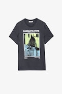 Ted Photoprint Concert T-Shirt - Men’s anthracite cotton T-shirt with photoprint
