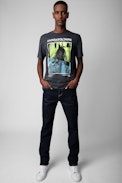 Ted Photoprint Concert T-Shirt - Men’s anthracite cotton T-shirt with photoprint