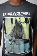 Ted Photoprint Concert T-Shirt - Men’s anthracite cotton T-shirt with photoprint