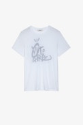 Tommy T-shirt - Men's white cotton T-shirt with Jormi "Voltaire" signature