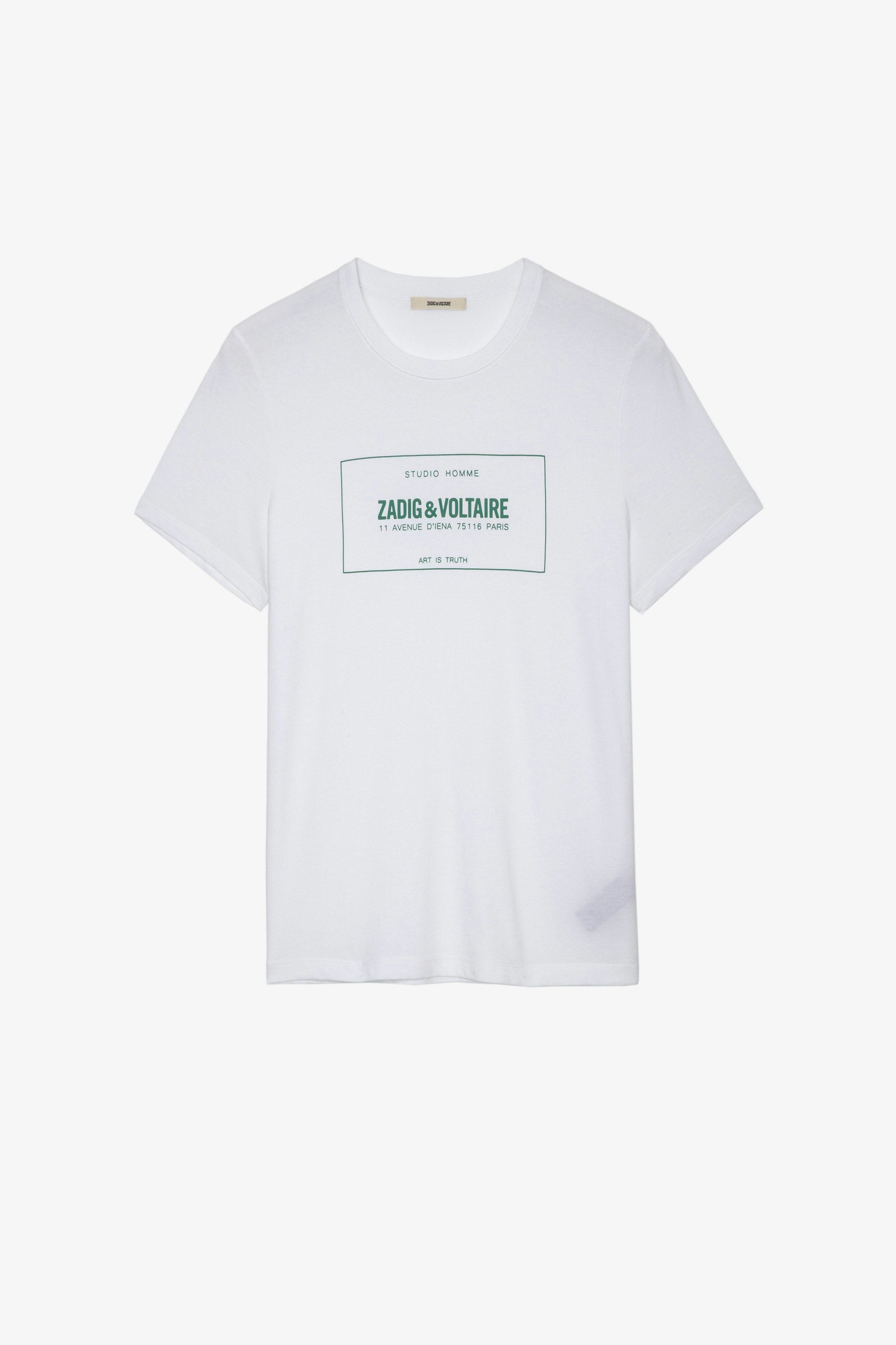 Camiseta Ted Blason Camiseta blanca de algodón para hombre con blasón de la marca