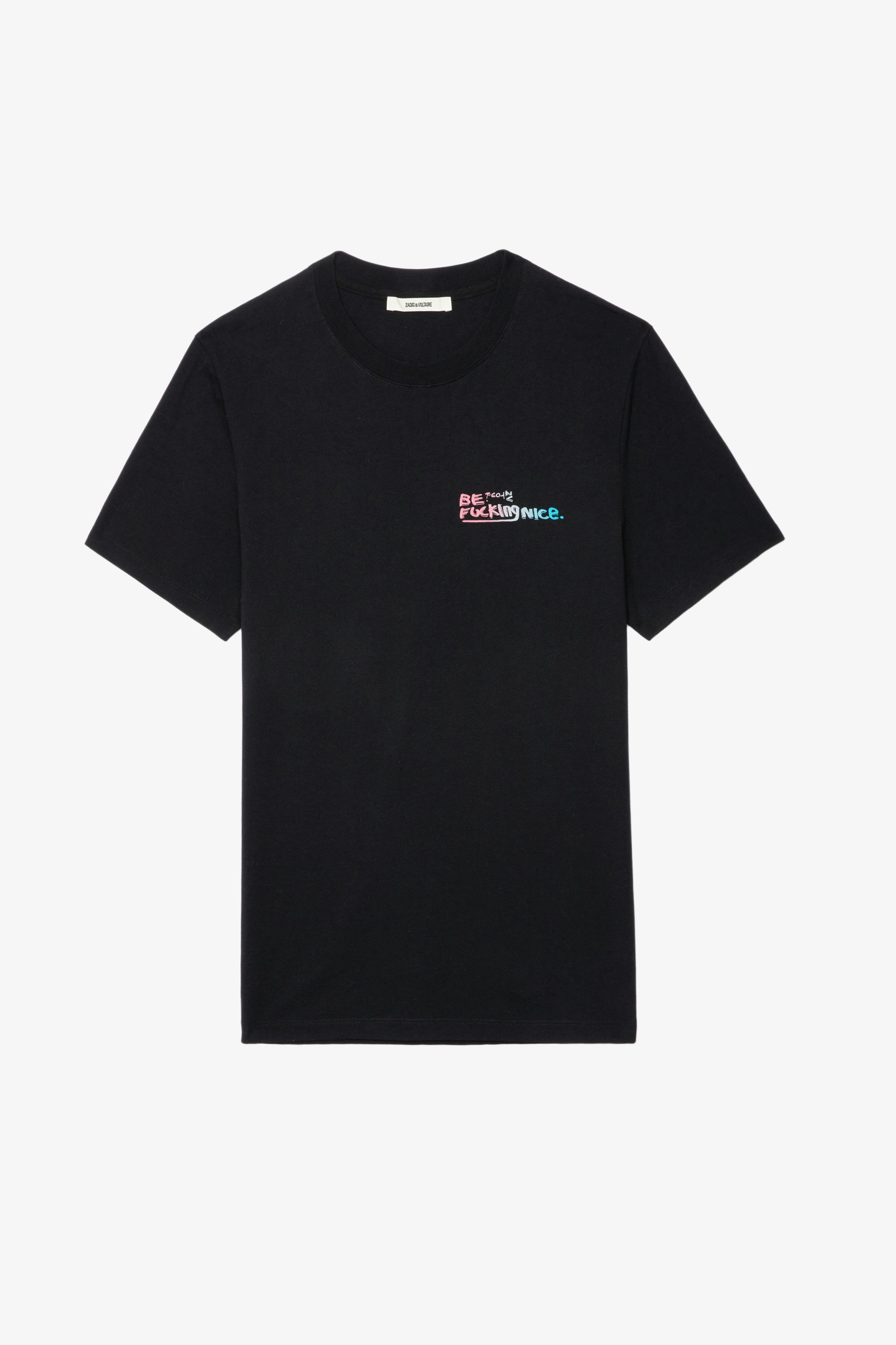 Camiseta Ted Estampado Fotográfico - Camiseta negra de algodón con estampado fotográfico Graffiti.