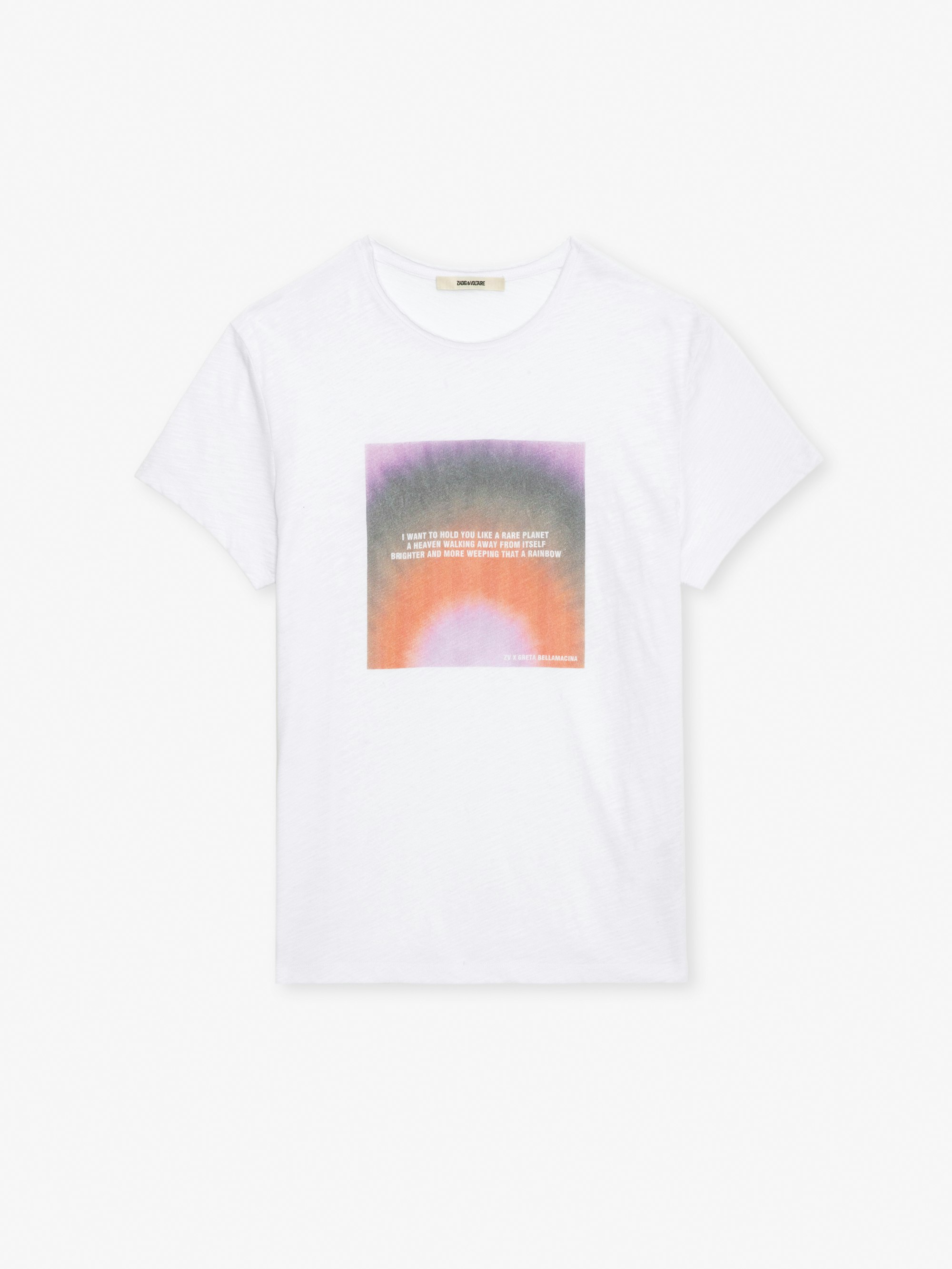 Ted Photoprint T-shirt- White T-Shirt with Retrospective
