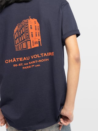 Tommy T-shirt - Unisex T-shirt with Chateau Voltaire design on back.